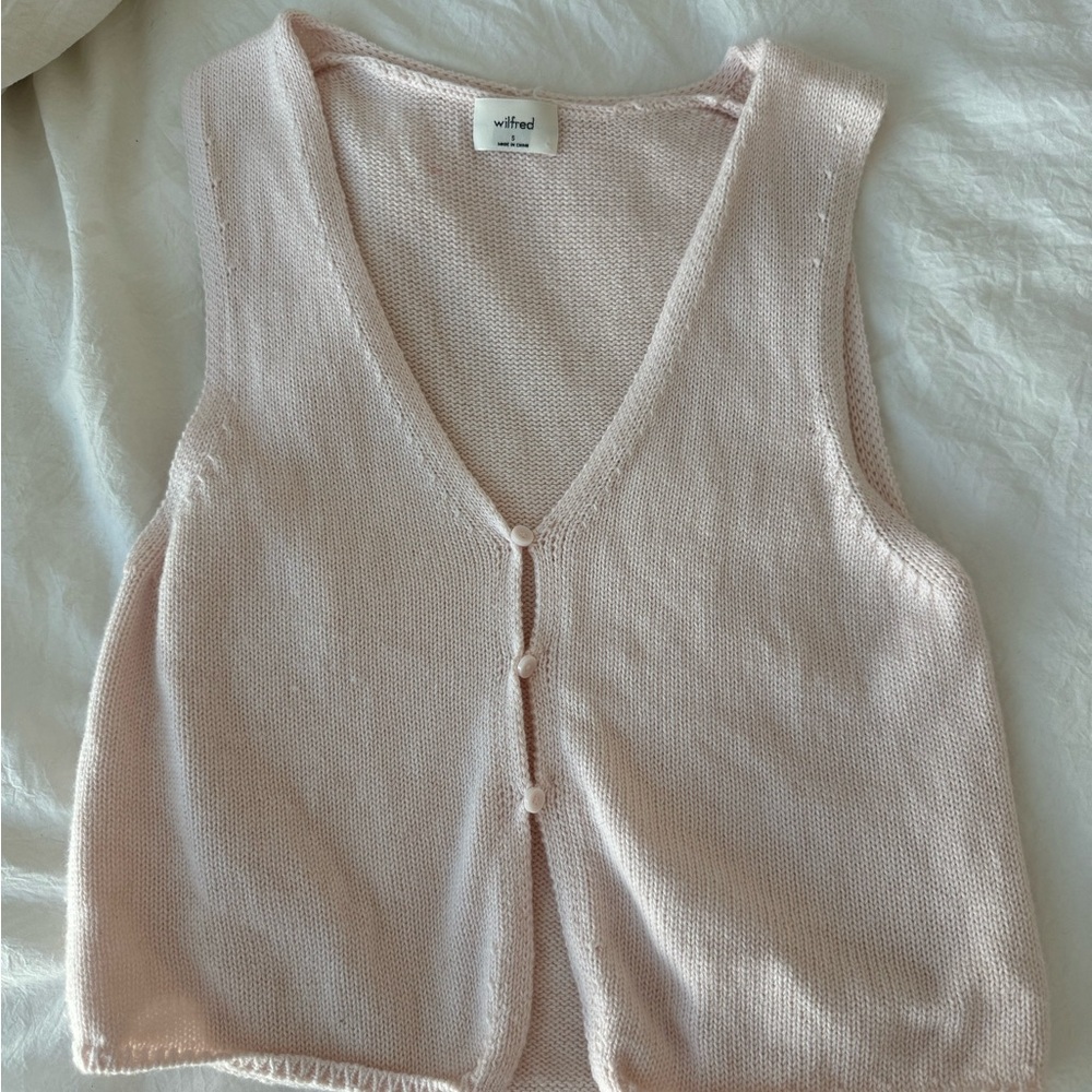 ARITZIA WILFRED Pink Knit Top
